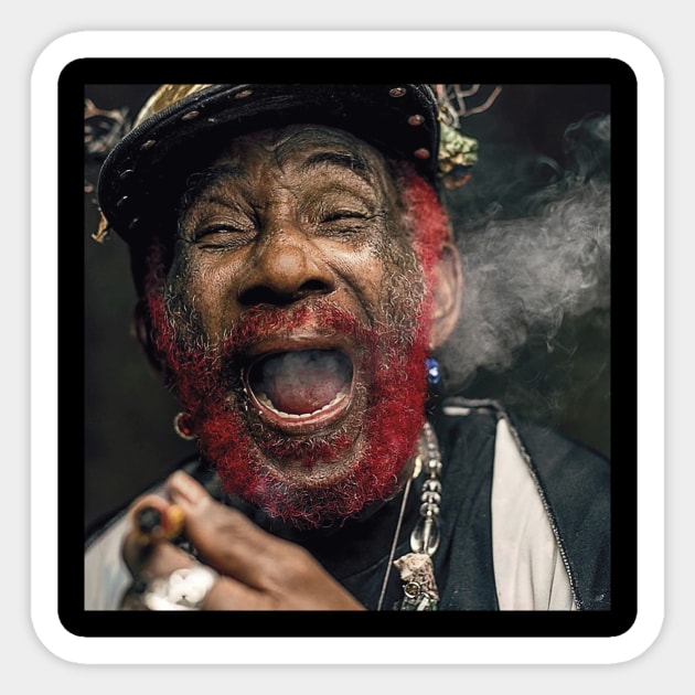 Lee scratch Perry Jamaican singer Sticker by Nohjangnim